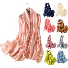 Linen Scarfs Yuanbang Sold by: Co.ltd, Women Fashion Scarf Solid Linen Shawls Scarve 185*105cm Light pink