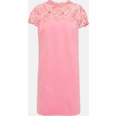 Oscar de la Renta Lace-trimmed minidress pink