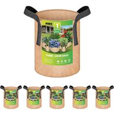 iPower 5-pack 1-30 gallon plant grow bag thickened nonwoven