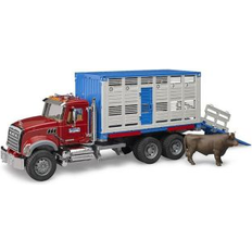 Bruder Toys Bruder 1/16 Mack Granite Cattle Transportation Truck Red