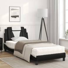 190cm - 90cm Boxspring Matrassen vidaXL Bed Met Matras Kunstleer 90x190 cm