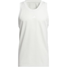 Grigio - Uomo Canottiere Adidas Men's Basketball Legends Tank Top - Orbit Grey/White