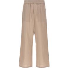 Ami Paris Herren Hosen Ami Paris Plaque Trousers Pantaloni Beige-Uomo