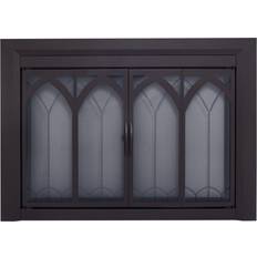 Best Fireplace Screens Pleasant Hearth Collin Fireplace Glass Door Small Black Small