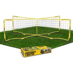 Yellow Football Goals Crossnet Soccer Tennis Nets for Backyard & Parks 396x99cm