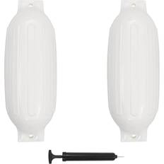 Telai per teloni e coperture per barche vidaXL Paraurti per Gommone 2 pz Bianchi 69x21,5 cm in PVC Bianco