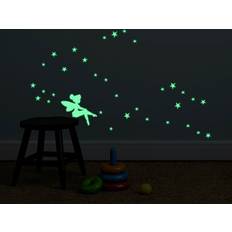 Green Wall Decor Kid's Room Bed Bath & Beyond Walplus Glow in Dark Fairy Wall Sticker Art Kids Room Nursery Decor 3 packs