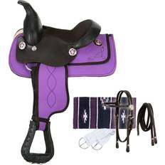 Purple Horse Saddles King Series Tough1 Eclipse 5-Piece Trail Sdl Package Pur Purple