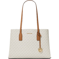 Michael Kors Ruthie Medium Signature Logo Tote Bag - Vanilla/Acorn