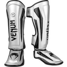 Venum Elite Standup Shin Guards Silver Black