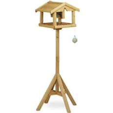 Relaxdays Mangiatoia Per Uccelli Con Treppiede 117 x 50 x 50 cm Marrone