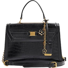 River Island Croc Embossed Chain Tote Bag - Black