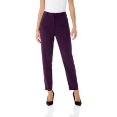 Purple - Women Trousers & Shorts Roman Short Straight Leg Stretch Trouser Plum