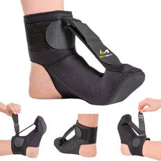 BraceAbility Plantar Fasciitis Night Splint Sock Soft Plantar Fascia for Sleeping, Achilles Tendonitis, Foot Drop, Heel Pain Plantar Fasciitis Relief Night Splint for Women and Men X-Small