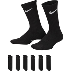 Nike Kid's Everyday Cushioned Crew Socks 6-pack - Black/White (SX6910-010)