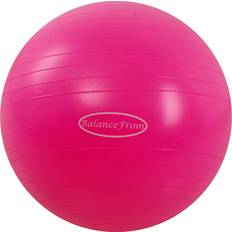 BalanceFrom anti-bristande och halkfri träningsboll yogaboll fitnessboll förlossningsboll med snabb pump, 0,9 kg kapacitet 38–45 cm, S, rosa