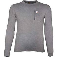 Carhartt Base Layers Carhartt Men's Force Heavyweight Knit Base Layer Crewneck Top, Shadow Heather