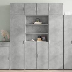 Sideboards på rea vidaXL Högskåp Betonggrå 80x42.5x185 cm Konstruerat Trä Sideboard
