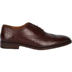 Herren - Rot Oxford Burton Mens Oxford Leather Brogues Shoe Red