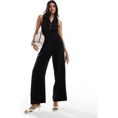 & Other Stories – Eleganter Jumpsuit in Schwarz mit weitem Bein und Gürtel