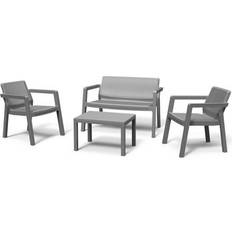 Plastic Outdoor Lounge Sets Garden & Outdoor Furniture Keter Emily Outdoor Lounge Set, 1 Table incl. 2 Chairs & 1 Sofas