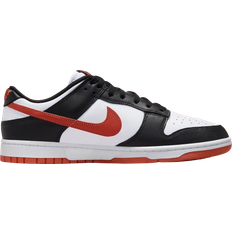 Men - White Shoes Nike Dunk Low M - White/Black/Dragon Red