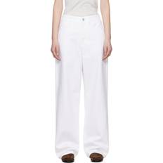 Rohe White Low-Waist Wide-Leg Jeans