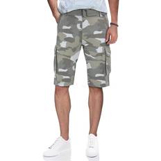 Canvas Shorts XRay Belted Cotton Twill Cargo Shorts in White Camo