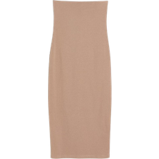 Slim-fit Kleider H&M Bandeau Dress - Greige