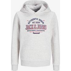 164 Hoodies Jack & Jones Junior Huvtröja jjeLogo Sweat Hood Vit