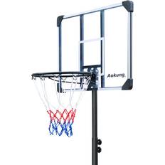 Basketball Stands AOKUNG Portable Basketball Hoop Stand 5.4ft - 7ft Adjustable Height