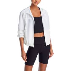 Aqua Jackets Aqua Cropped Windbreaker 100% Exclusive White