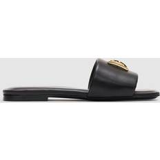 Anine Bing Ria Slides Monogram Black
