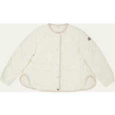 Moncler Outerwear Moncler Girls Cream Kids Ursella Brand-patch Shell-down Jacket 4-14 Years CREAM