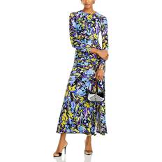 Aqua Long Dresses Aqua High Slit Maxi Dress 100% Exclusive Black Multi