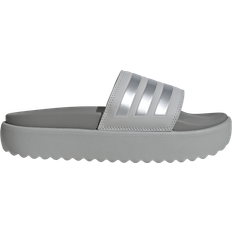 Adidas Slip-On Shoes Adidas Adilette Platform - Grey Two/Silver Metallic/Charcoal Solid Grey