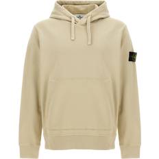 Naturale Maglioni Stone Island Cotton Fleece Garment Dyed Hoodie - Beige