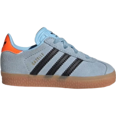 adidas Infant Gazelle Comfort Closure Elastic Laces Shoes - Clear Sky/Core Black/Solar Orange