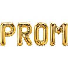 Letter Balloons Fun Express Letter Balloons Prom Gold 4-pack