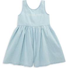 S Jumpsuits Children's Clothing Calvin Klein Cotton Chambray Tank Romper in Denim 24M 24M