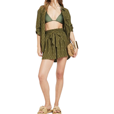 River Island Blend Glitter Shorts - Khaki