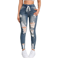 Shein 3XL Jeans Shein Essnce Ripped Slim Fit Denim Pants