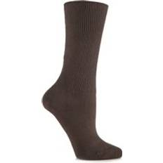 1 Pair Footnurse Oedema Extra Wide Cotton Socks Brown 4-7