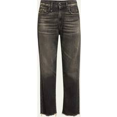 Straight Stretch Boyfriend Jeans - Abbey Black