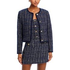 Aqua Outerwear Aqua x Venus Williams Tweed Braid Trim Jacket 100% Exclusive Navy