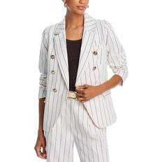 Aqua Blazers Aqua Pinstripe One Button Blazer 100% Exclusive White/Black