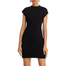 Aqua Short Dresses Aqua Ponte Knit Sheath Mini Dress 100% Exclusive Black