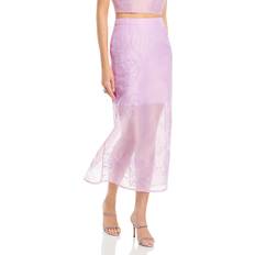 Asymmetrisch Rokken Cinq A Sept Etta Embroidered Organza Midi Skirt