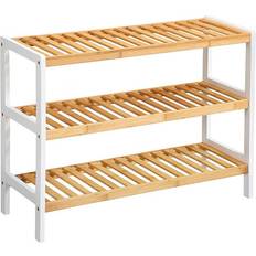 Dayplus 3 Tier Natural Shoe Rack 70x54.5cm