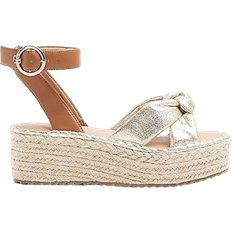 Polyurethane - Women Espadrilles River Island Flatform Espadrille - Gold